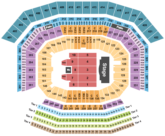 Levi's Stadium Bruno Mars Seating Chart